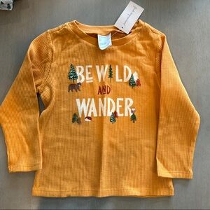 Be Wild and Wander Kids' Orange Shirt NWT 3T
